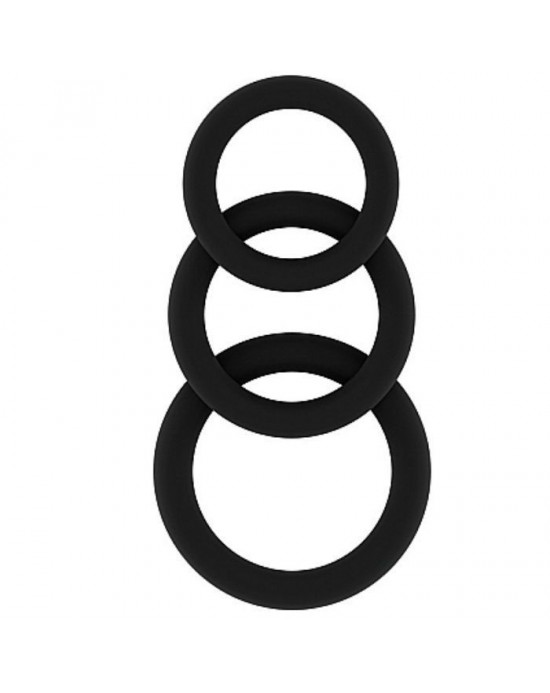 Set de Anillas Pene Nº25 [Negro]