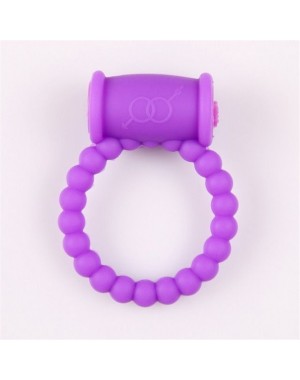 Anillo Pene Vibrador Bolitas [Lila]