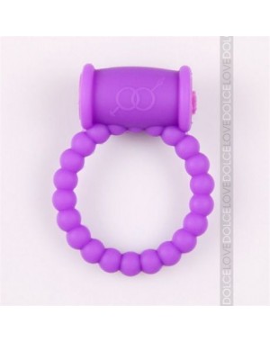 Anillo Pene Vibrador Bolitas(Lila-Fucsia)